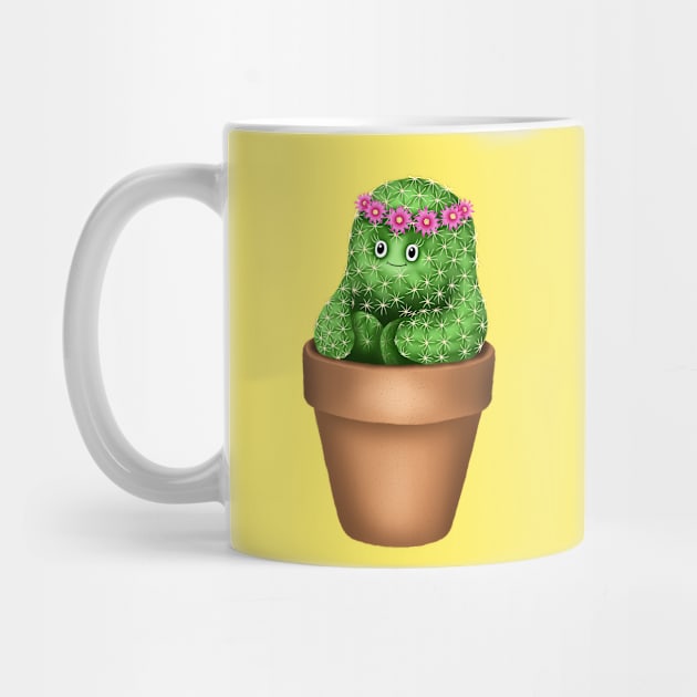 Cute Cactus (Yellow Background) by illucalliart